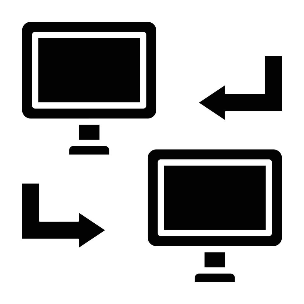 stile icona trasferimento dati vettore