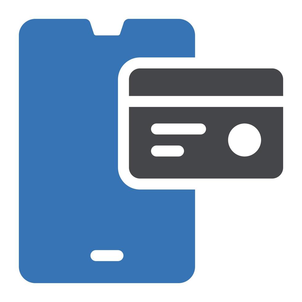 illustrazione vettoriale di pagamento mobile su uno sfondo simboli di qualità premium. icone vettoriali per il concetto e la progettazione grafica.