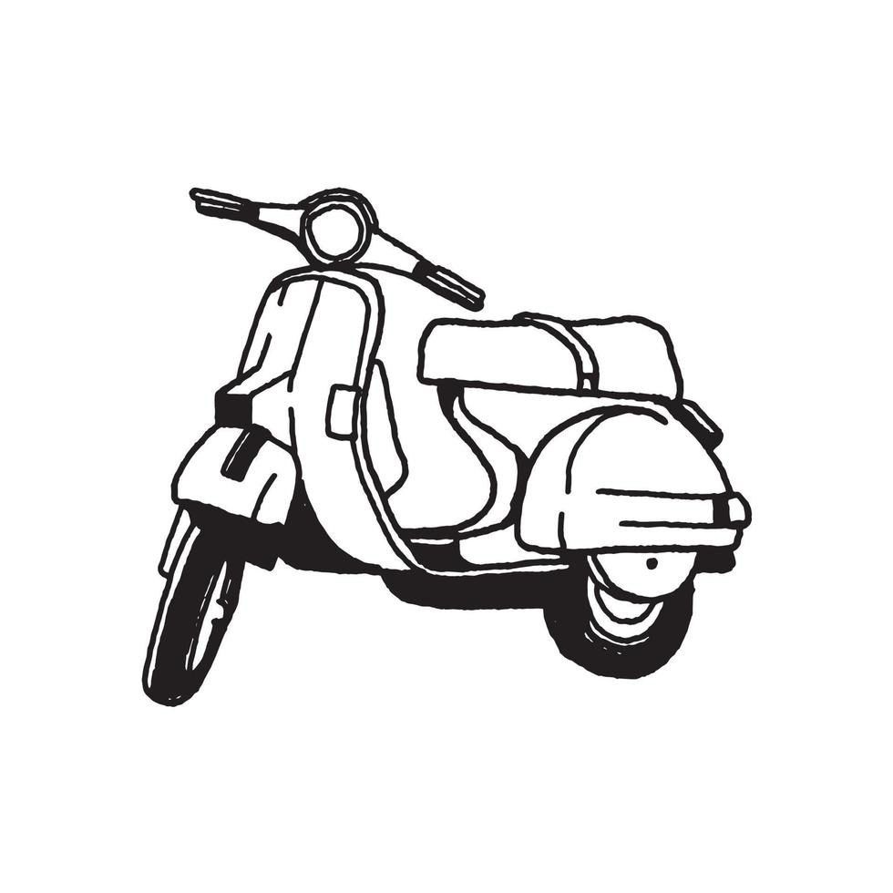 design classico della linea di veicoli per motociclette vettore