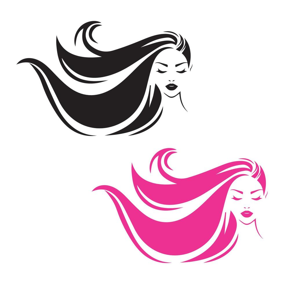 logo dei capelli del salone di bellezza vettore