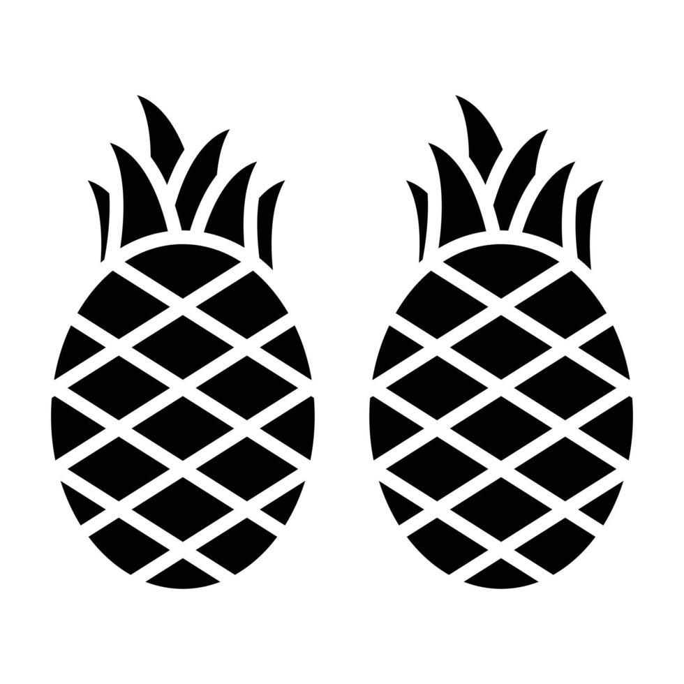 stile icona di ananas vettore