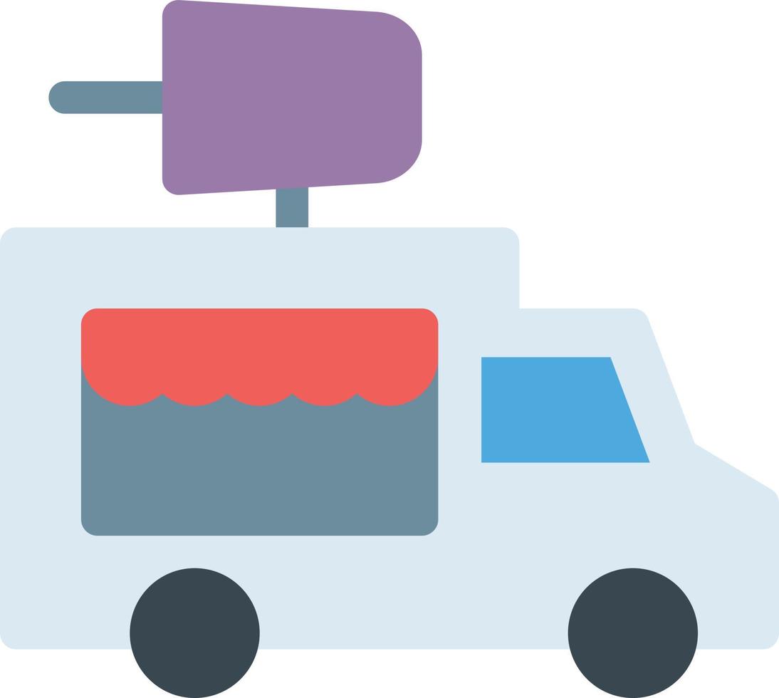 illustrazione vettoriale del camion dei gelati su uno sfondo. simboli di qualità premium. icone vettoriali per il concetto e la progettazione grafica.