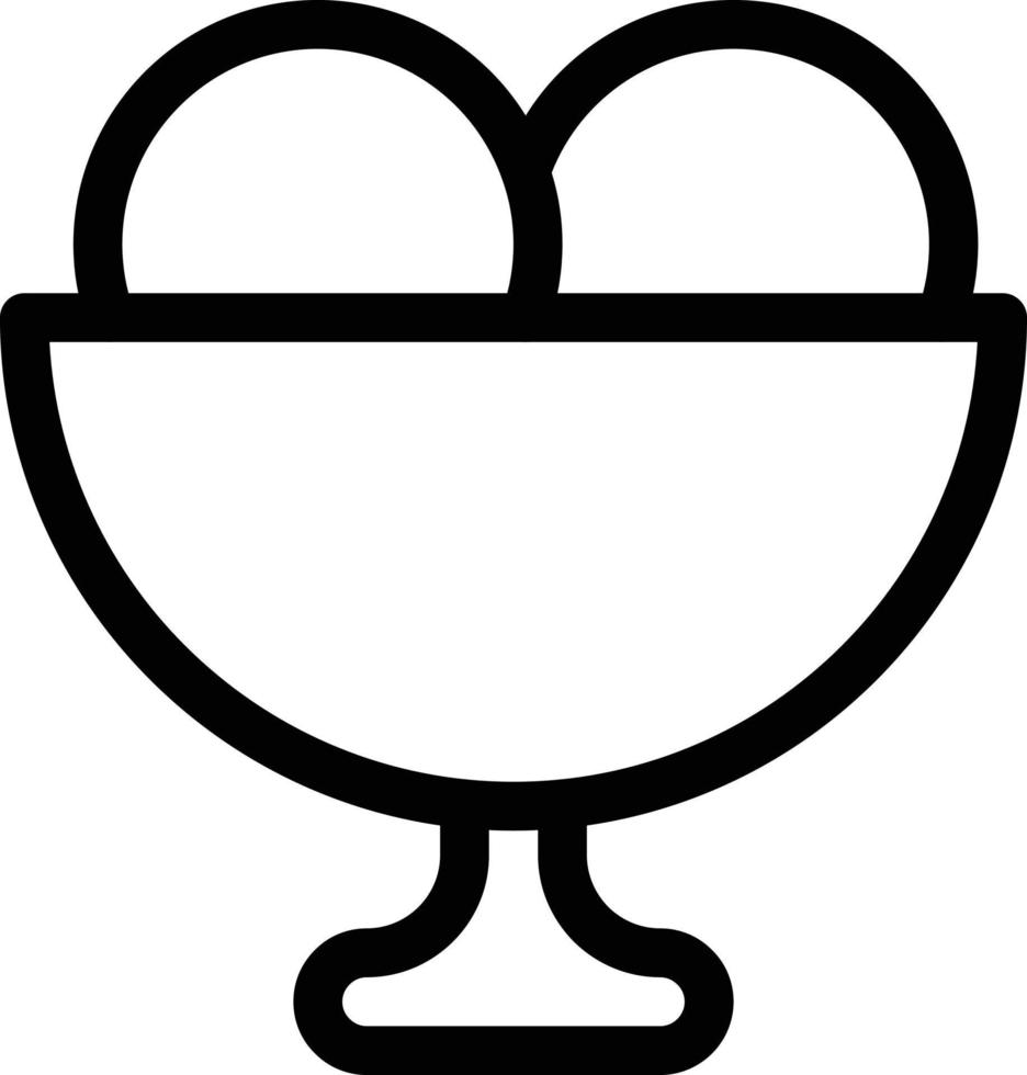 illustrazione vettoriale della tazza di gelato su uno sfondo simboli di qualità premium icone vettoriali per il concetto e la progettazione grafica.