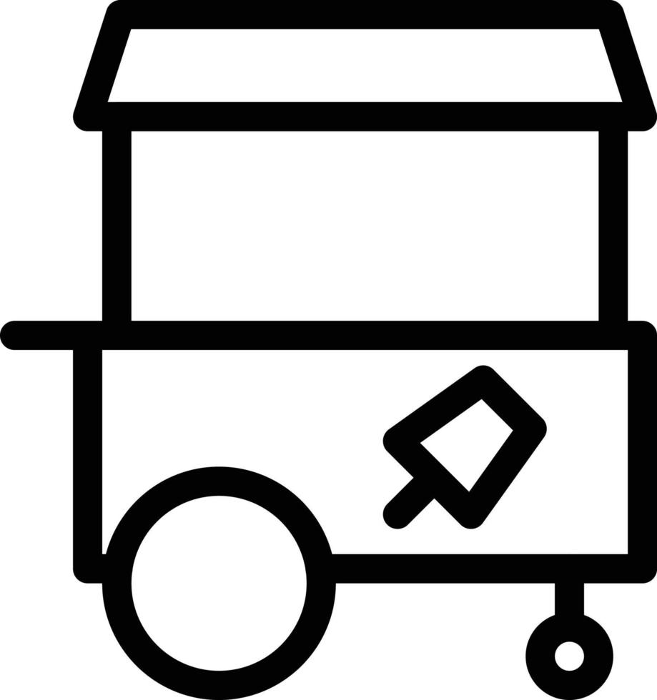 illustrazione vettoriale del chiosco del gelato su uno sfondo. simboli di qualità premium. icone vettoriali per il concetto e la progettazione grafica.