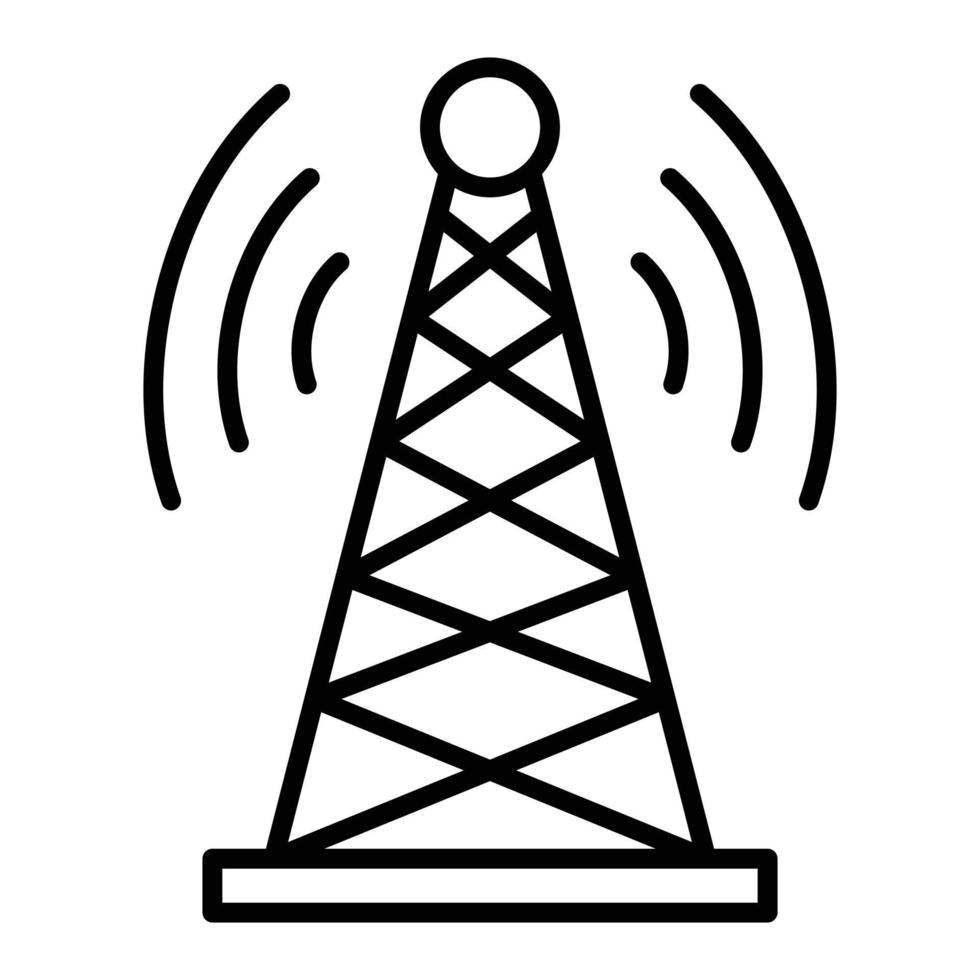 stile dell'icona della torre del segnale vettore