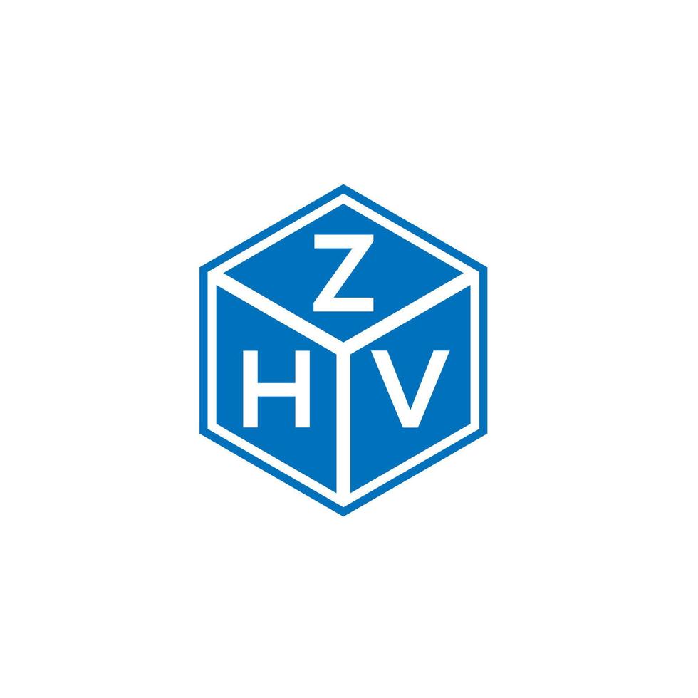 zhv lettera logo design su sfondo bianco. zhv creative iniziali lettera logo concept. design della lettera zhv. vettore