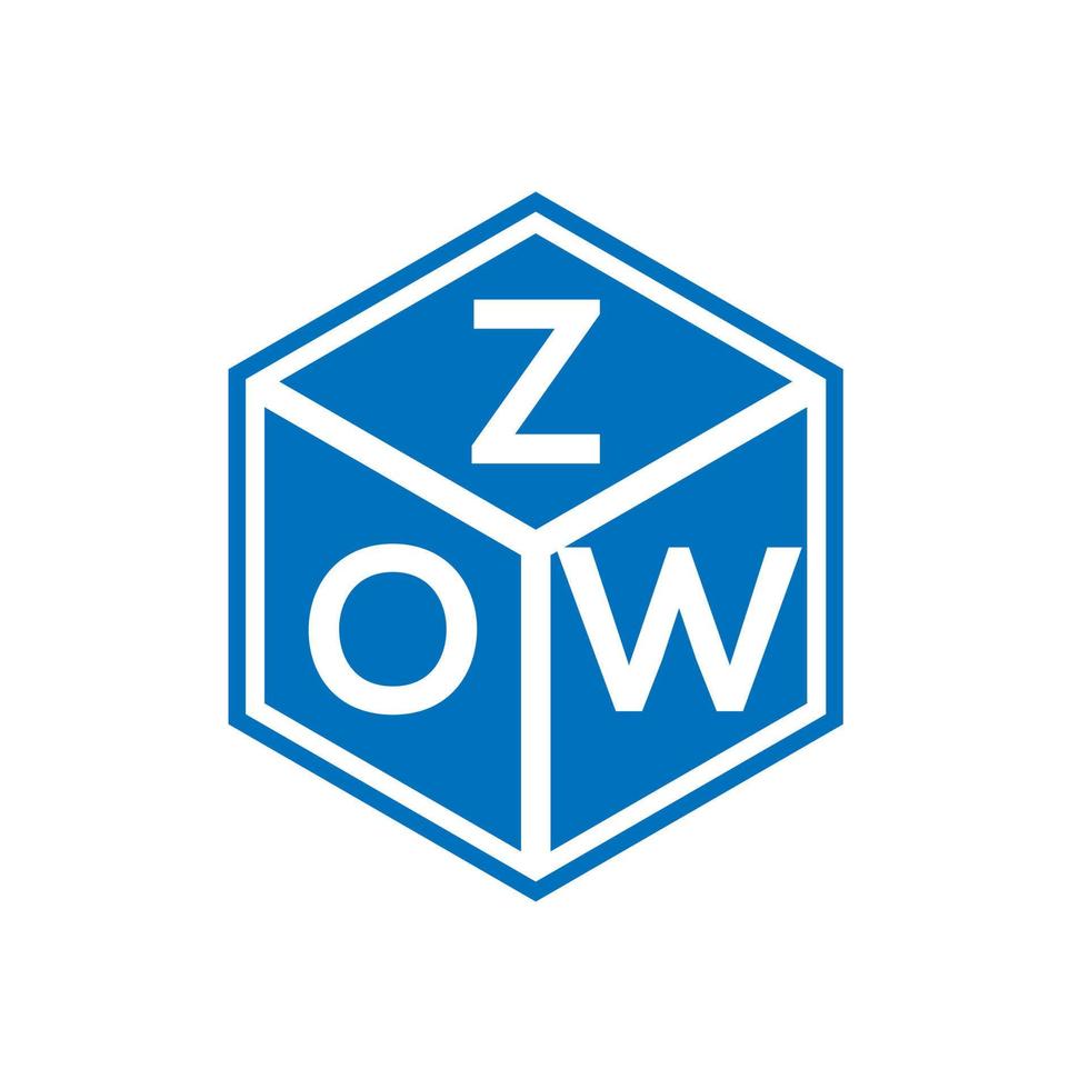 zow lettera logo design su sfondo bianco. zow creative iniziali lettera logo concept. disegno della lettera di zow. vettore