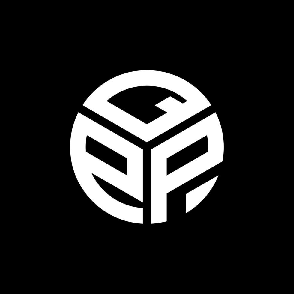 design del logo della lettera qpp su sfondo nero. qpp creative iniziali lettera logo concept. disegno della lettera qpp. vettore
