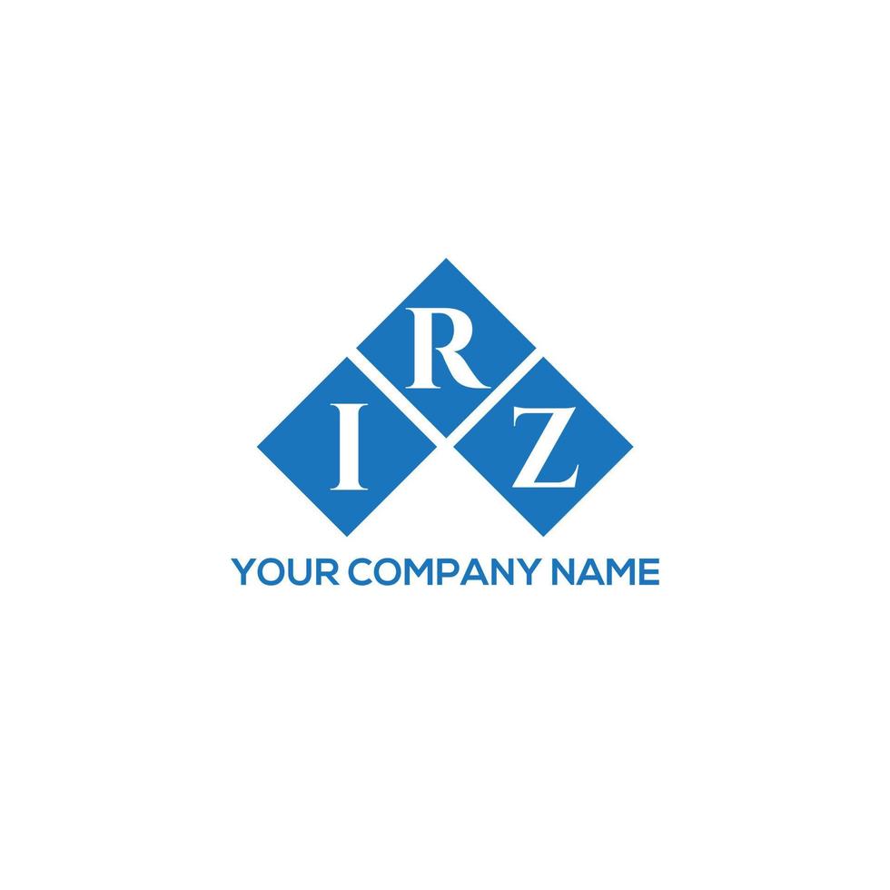 irz lettera logo design su sfondo bianco. irz creative iniziali lettera logo concept. disegno della lettera irz. vettore