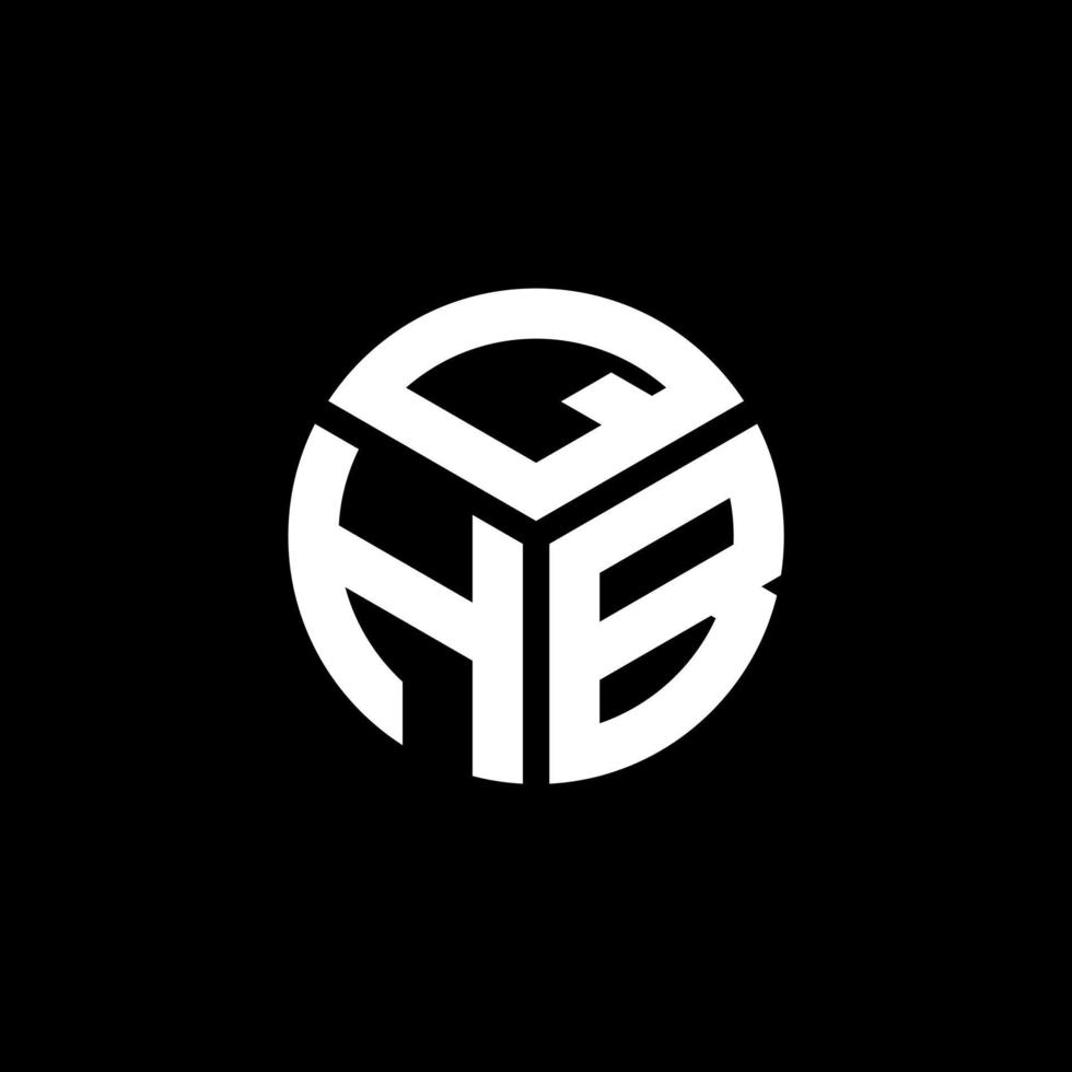 qhb lettera logo design su sfondo nero. qhb creative iniziali lettera logo concept. disegno della lettera qb. vettore