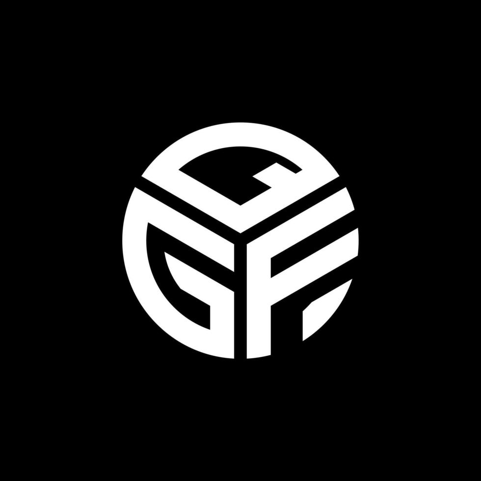 qgf lettera logo design su sfondo nero. qgf creative iniziali lettera logo concept. disegno della lettera qgf. vettore