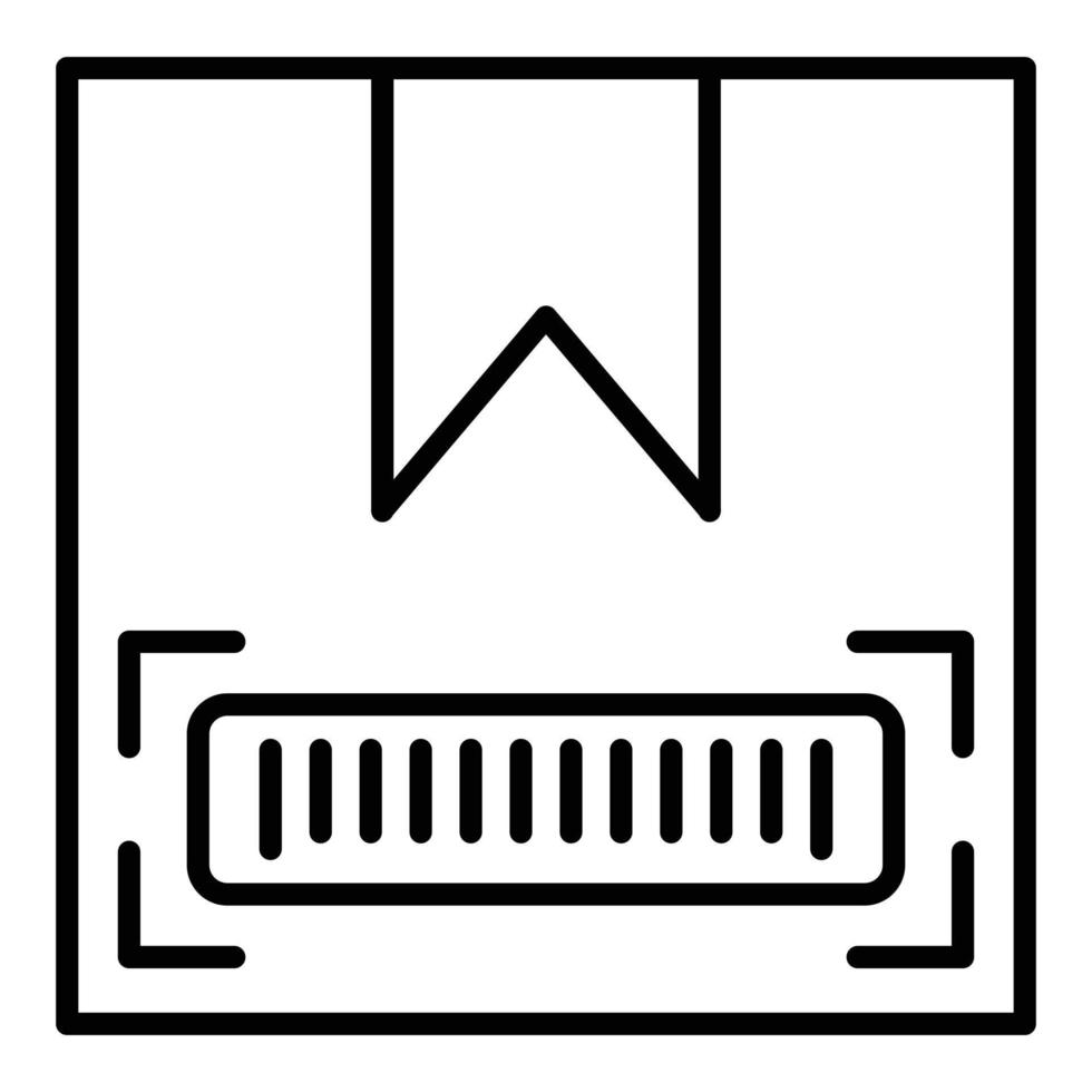 stile icona codice a barre pacchetto vettore