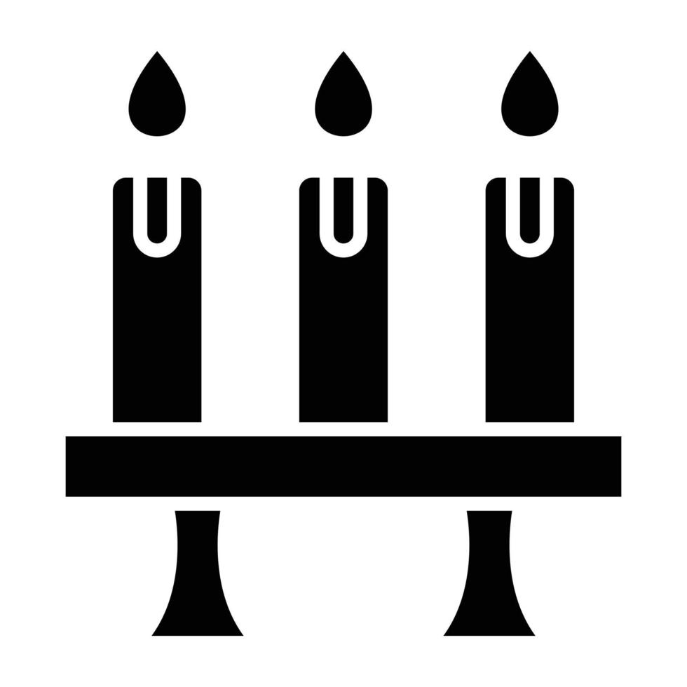stile icona candele vettore