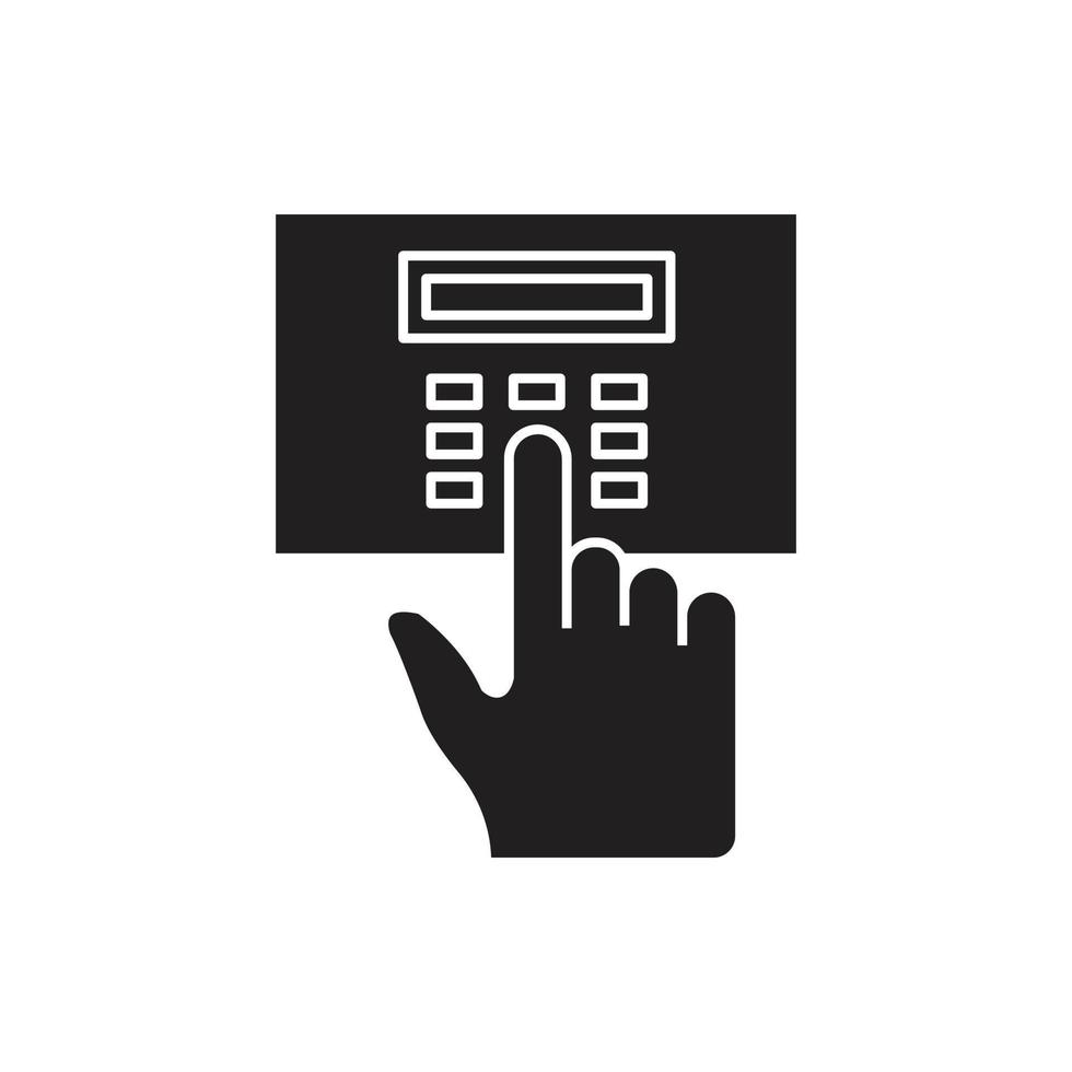 silhouette di vettore di blocco password per l'icona del simbolo del sito Web