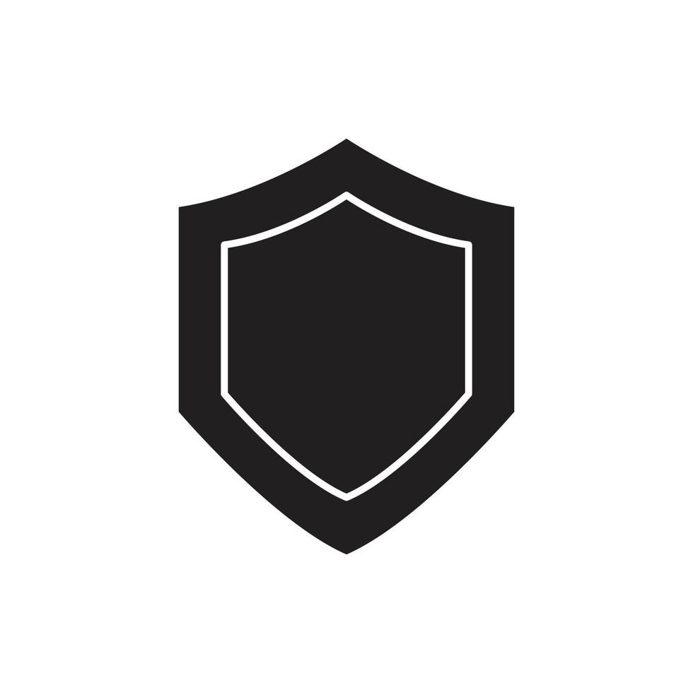 sagoma di vettore dello scudo per l'icona del simbolo del sito Web