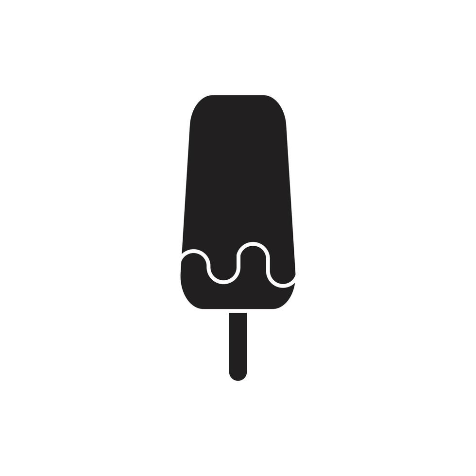 siluetta di vettore del gelato per l'icona del simbolo del sito Web