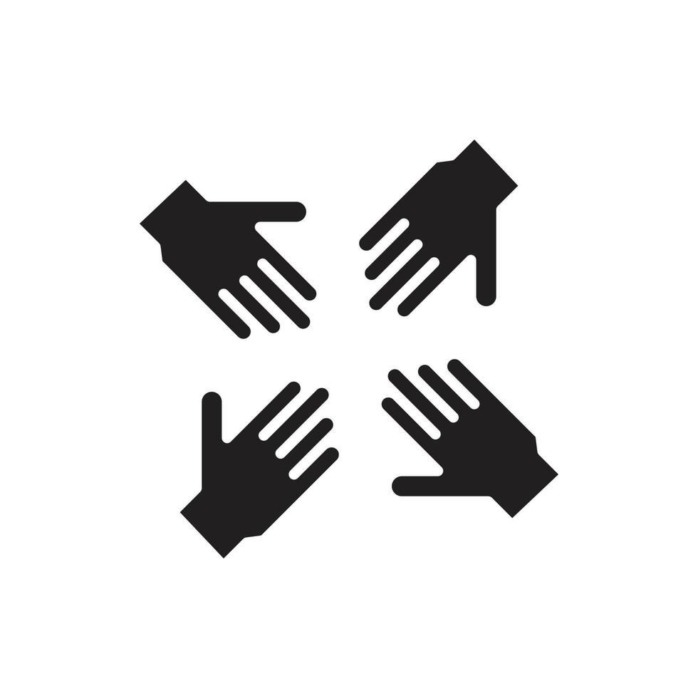 sagoma vettoriale della mano per l'icona del simbolo del sito Web