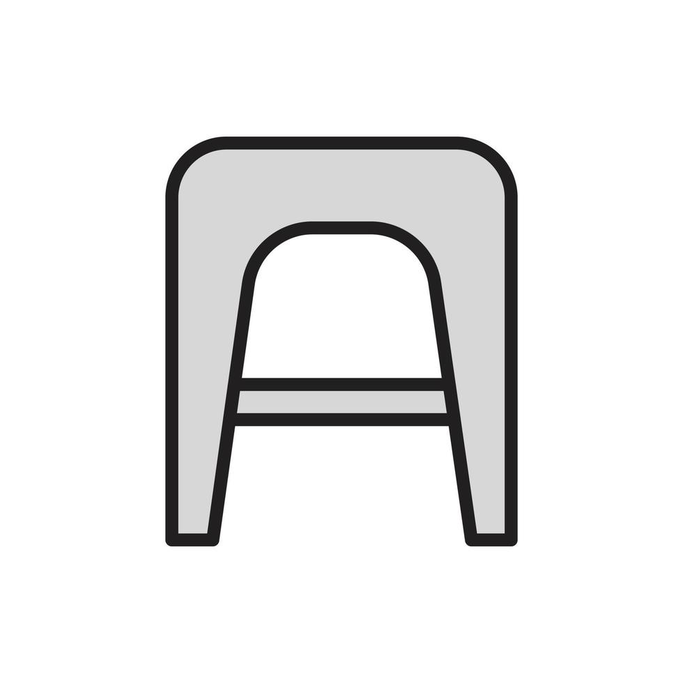 vettore di sedia di ferro per il web, icona, presentazione, simbolo