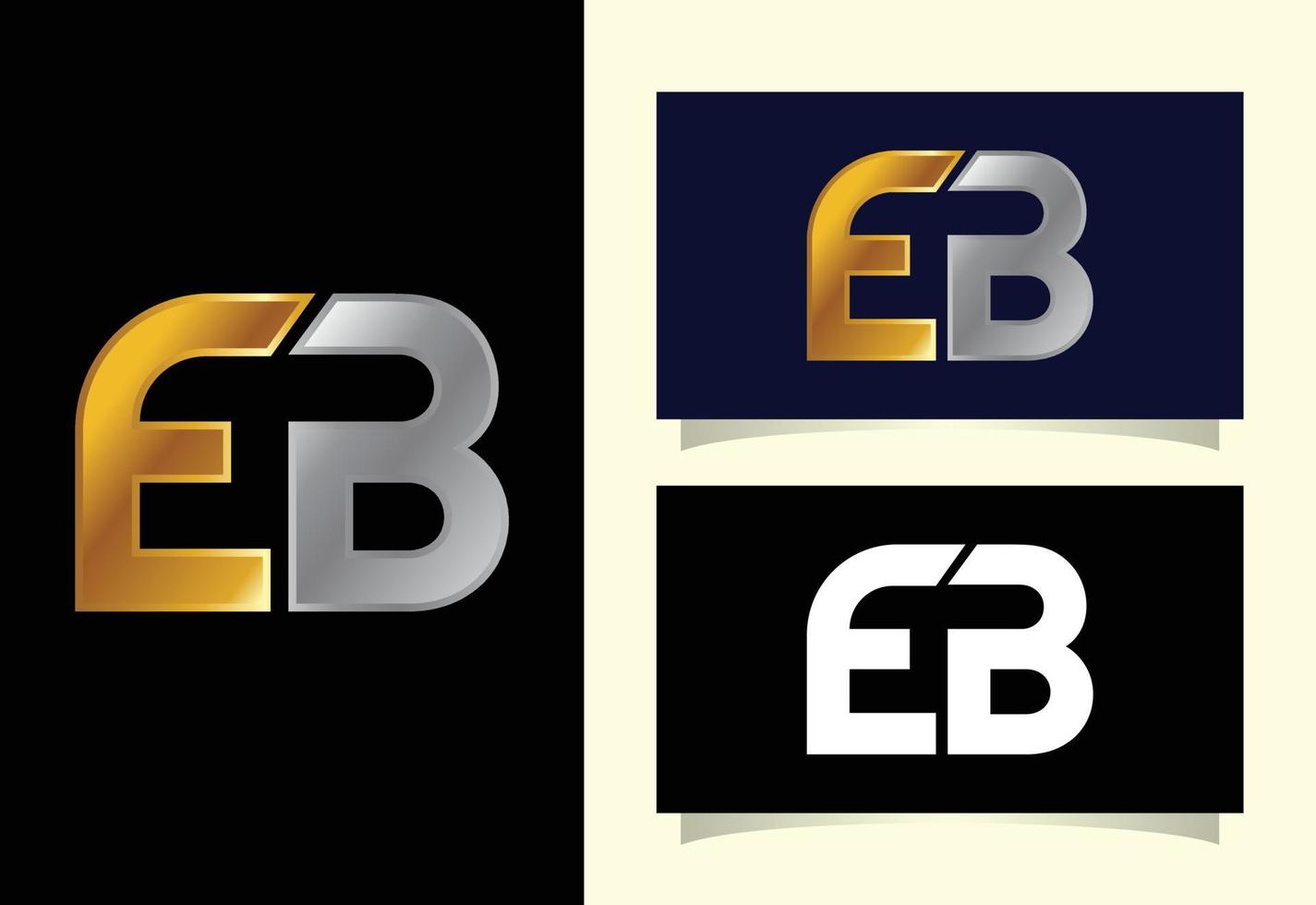 lettera iniziale eb logo design vector. simbolo grafico dell'alfabeto per l'identità aziendale vettore