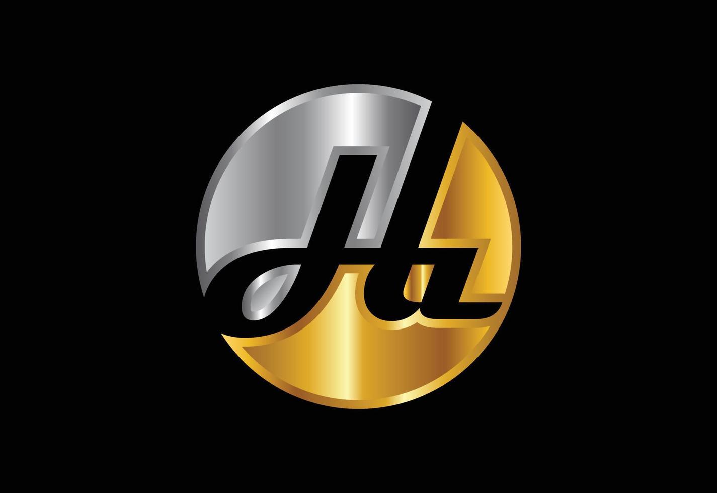 lettera iniziale ha logo design vettoriale. simbolo grafico dell'alfabeto per l'identità aziendale vettore