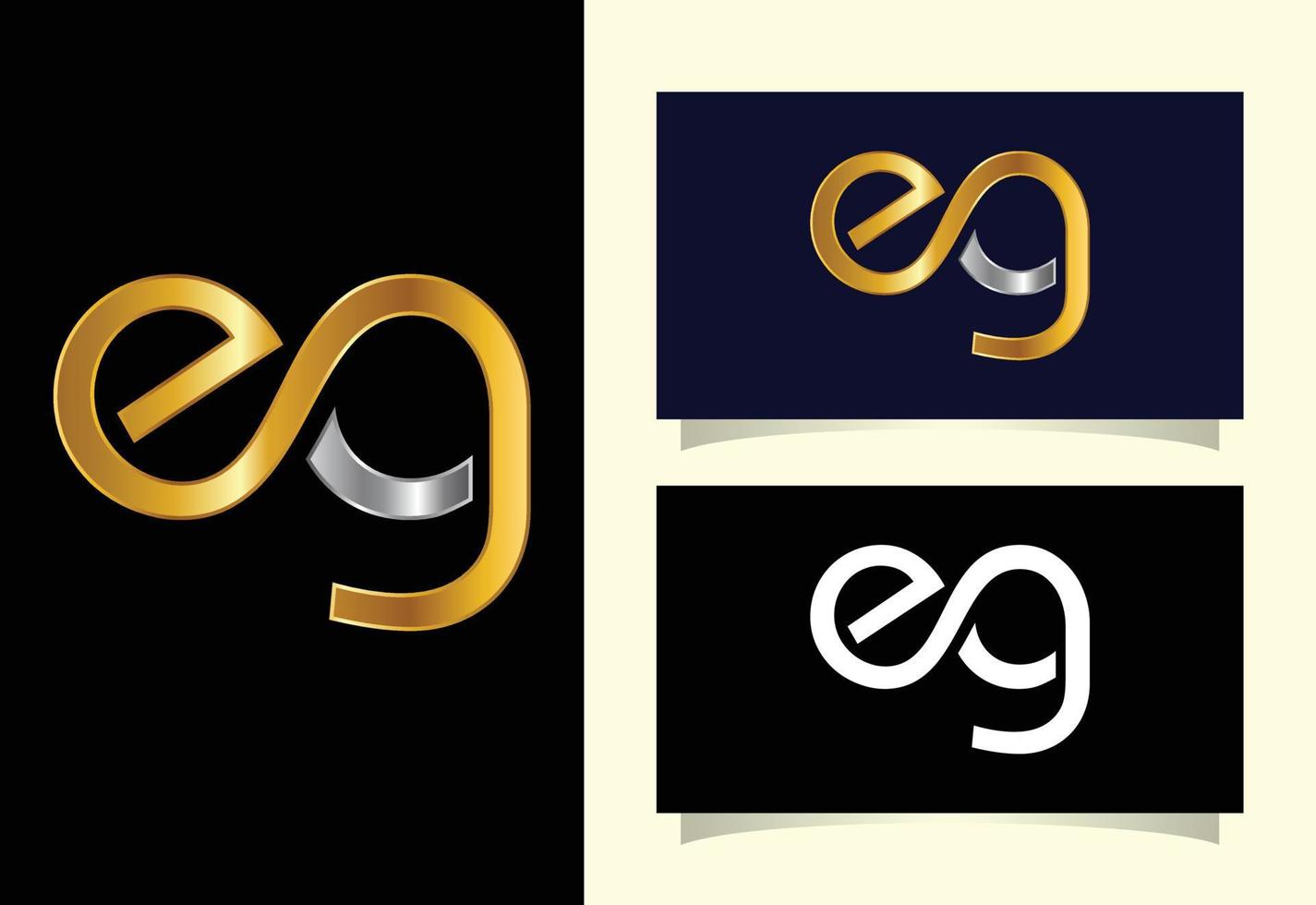 lettera iniziale, ad esempio, logo design vector. simbolo grafico dell'alfabeto per l'identità aziendale vettore