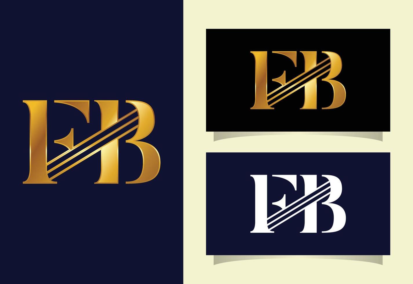 alfabeto lettera icona logo fb. simbolo grafico dell'alfabeto per l'identità aziendale vettore