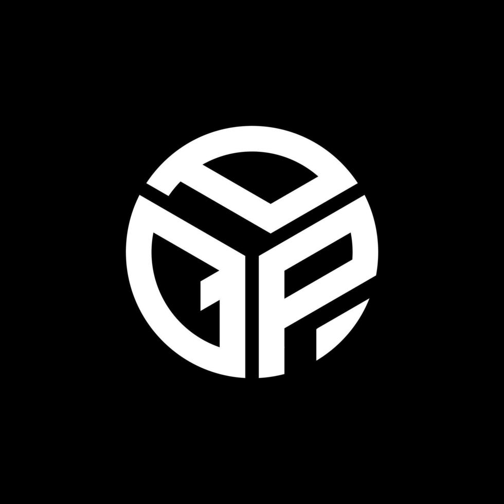 design del logo della lettera pqp su sfondo nero. pqp creative iniziali lettera logo concept. disegno della lettera pqp. vettore