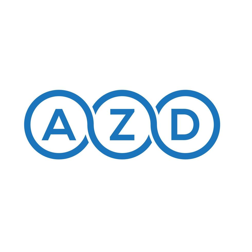 azd lettera logo design su sfondo bianco. azd creative iniziali lettera logo concept. disegno della lettera azd. vettore