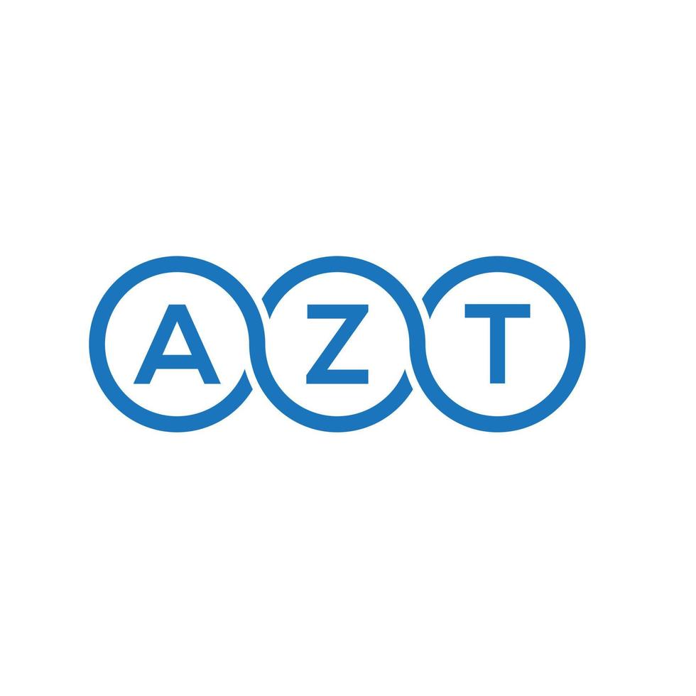 azt lettera logo design su sfondo bianco. azt creative iniziali lettera logo concept. disegno della lettera azt. vettore
