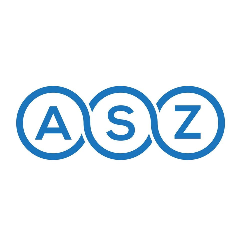 asz lettera logo design su sfondo bianco. asz creative iniziali lettera logo concept. disegno della lettera asz. vettore