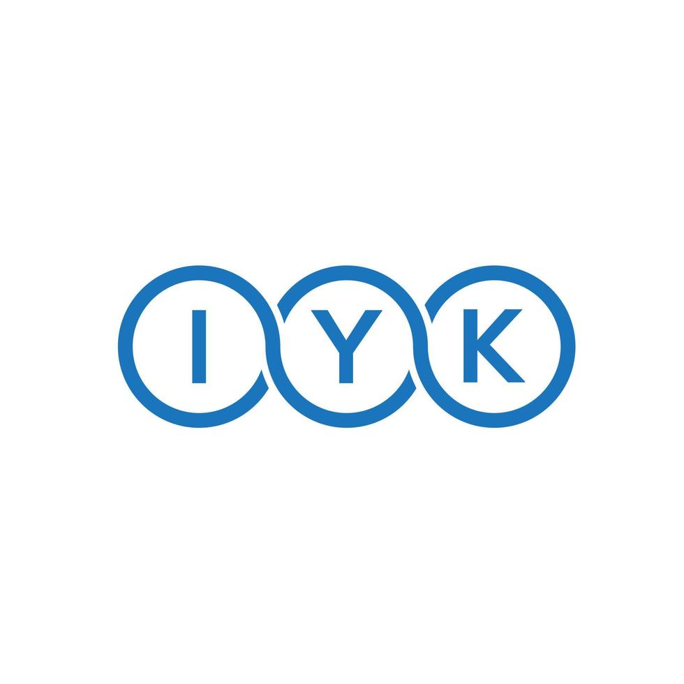 iyk lettera logo design su sfondo bianco. iyk creative iniziali lettera logo concept. design di lettere iyk. vettore