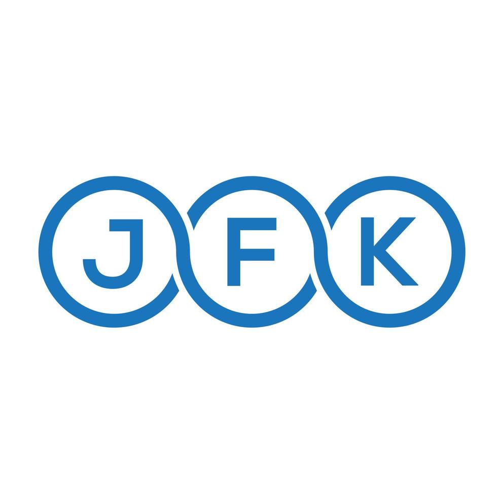 jfk lettera logo design su sfondo bianco. jfk creative iniziali lettera logo concept. disegno della lettera jfk. vettore