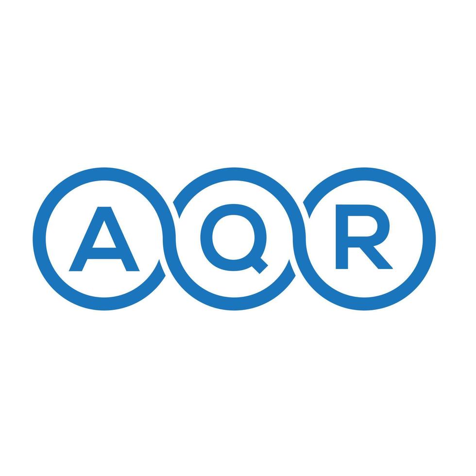 aqr lettera logo design su sfondo bianco. aqr creative iniziali lettera logo concept. disegno della lettera aqr. vettore