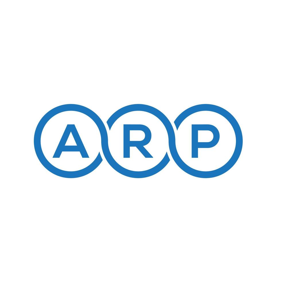 arp lettera logo design su sfondo bianco. arp creative iniziali lettera logo concept. disegno della lettera arp. vettore