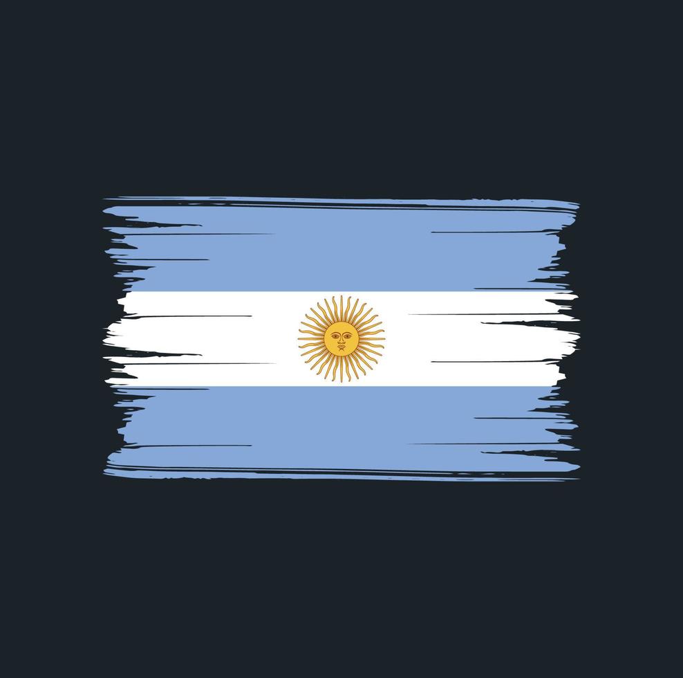 pennellate bandiera argentina. bandiera nazionale vettore