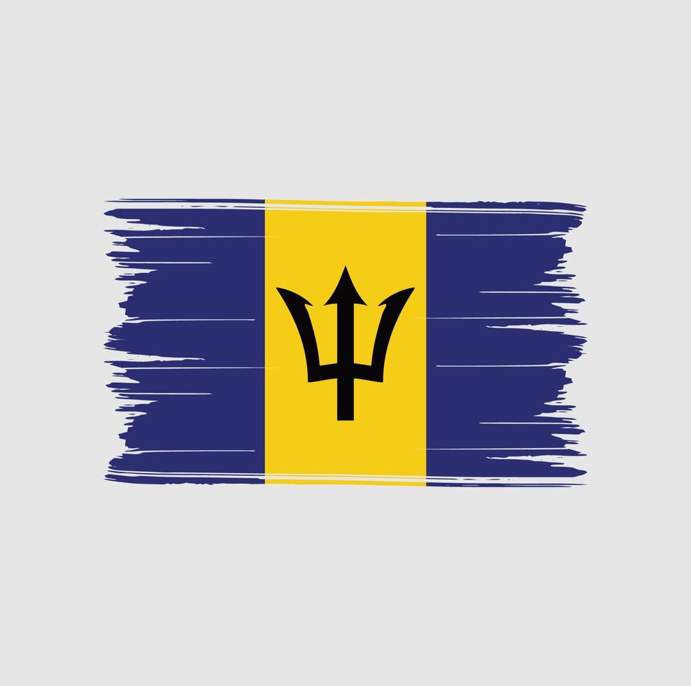 pennellate bandiera barbados. bandiera nazionale vettore