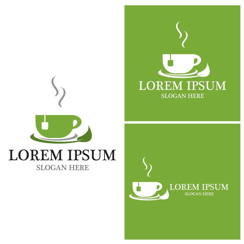 icona del tè verde e modello vettoriale di simbolo