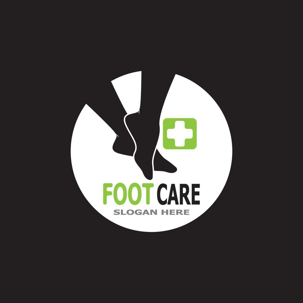 illustrazione vettoriale del logo sanitario per la cura dei piedi