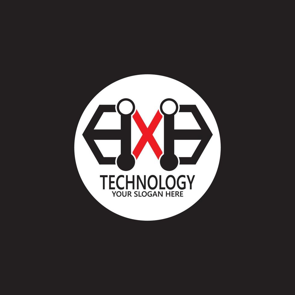 modello vettoriale di tecnologia logo design