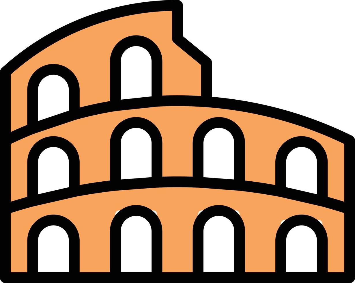 illustrazione vettoriale del Colosseo su uno sfondo. simboli di qualità premium. icone vettoriali per il concetto e la progettazione grafica.