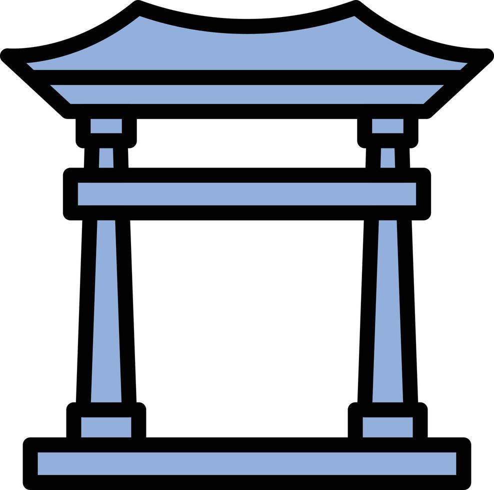 illustrazione vettoriale del cancello di torii su uno sfondo. simboli di qualità premium. icone vettoriali per il concetto e la progettazione grafica.