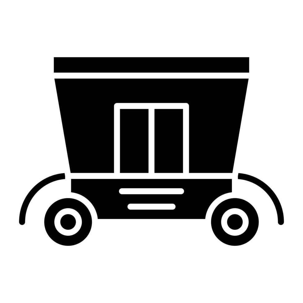 icona del glifo del carrello vettore