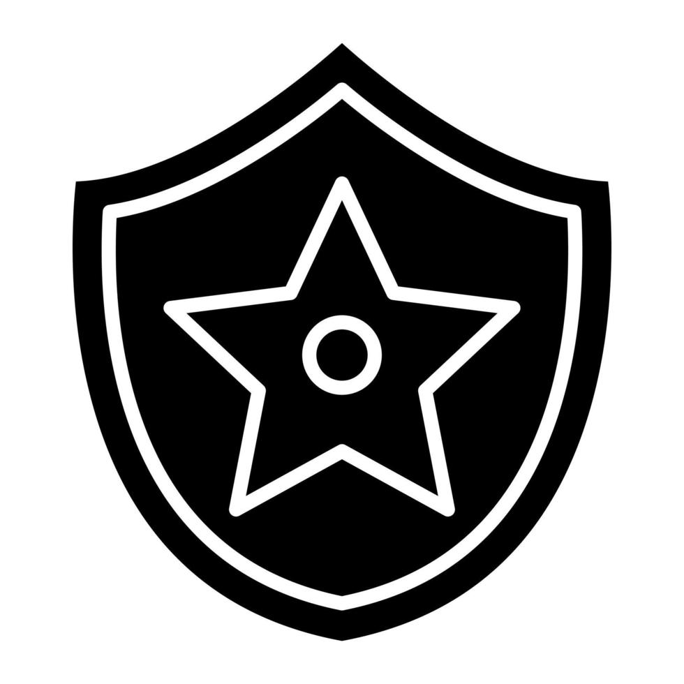 icona del glifo dello sceriffo vettore