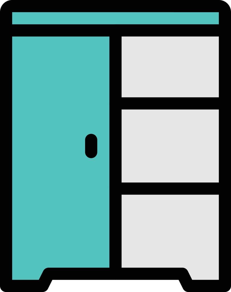 illustrazione vettoriale dell'armadio su uno sfondo simboli di qualità premium. icone vettoriali per il concetto e la progettazione grafica.
