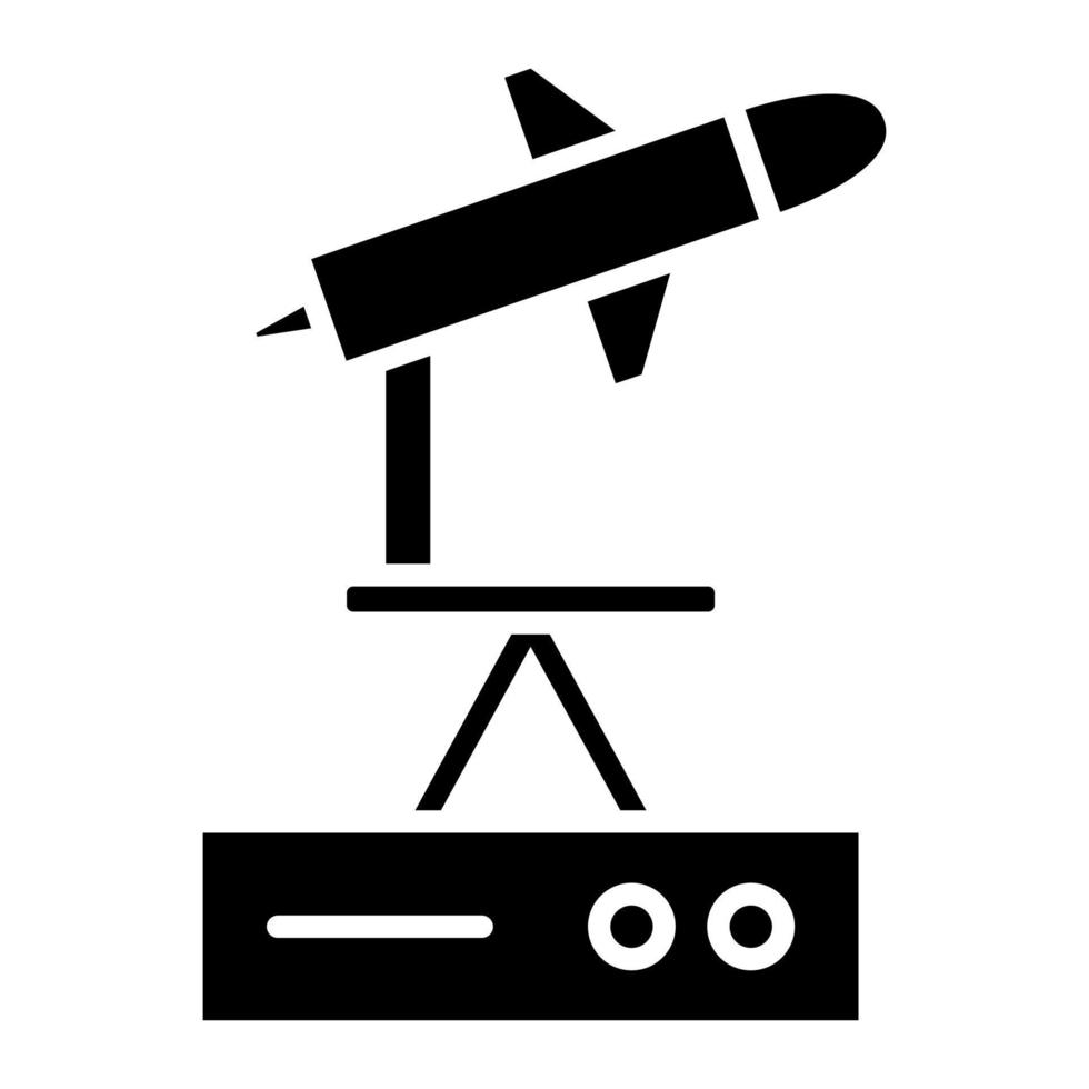 icona del glifo catapulta spaziale vettore