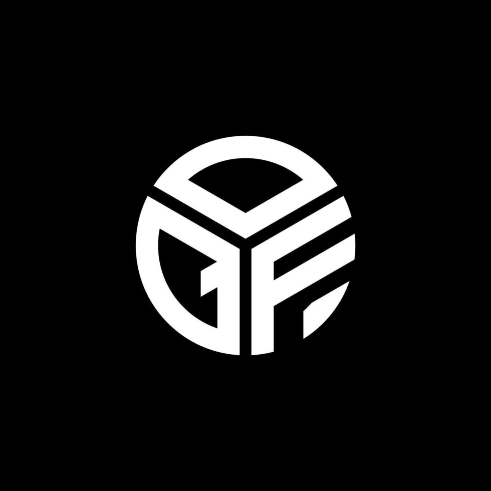 oqf lettera logo design su sfondo nero. oqf creative iniziali lettera logo concept. disegno della lettera oqf. vettore