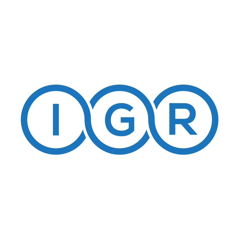 igr lettera logo design su sfondo bianco. igr creative iniziali lettera logo concept. disegno della lettera igr. vettore