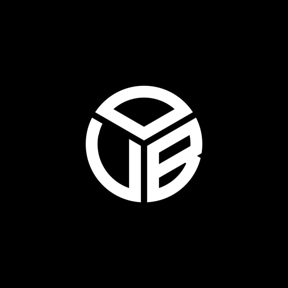 design del logo della lettera ovb su sfondo nero. ovb creative iniziali lettera logo concept. disegno della lettera ovb. vettore