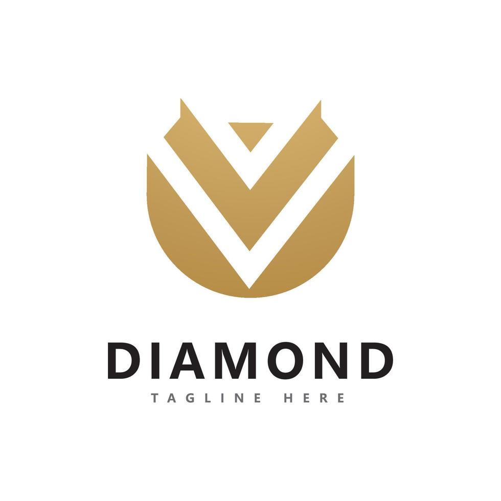 modello di disegno vettoriale logo diamante