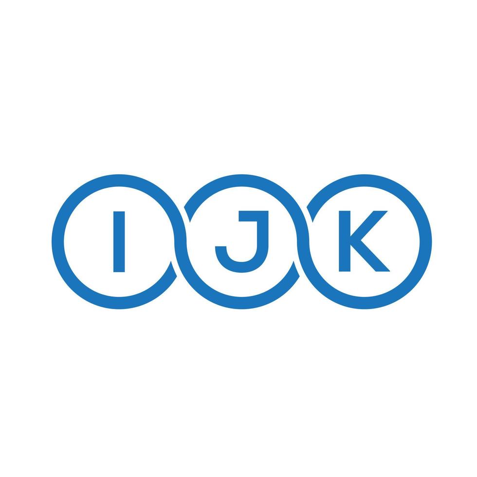 ijk lettera logo design su sfondo bianco. ijk creative iniziali lettera logo concept. disegno della lettera ijk. vettore